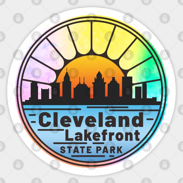 Cleveland Lakefront State Park Ohio OH Lake Erie Metro Parks Edgewater Euclid Beach Sticker by TravelTime